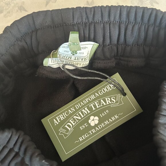 Denim Tears Cotton Garland Black Sweatpants - Picture 4 of 7